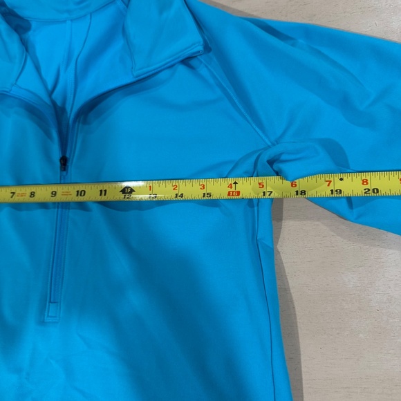 Women's Blue Under Armour half zip long sleeve shirt LARGE - Picture 6 of 10